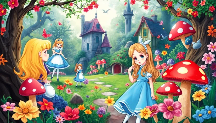 alice in wonderland coloring