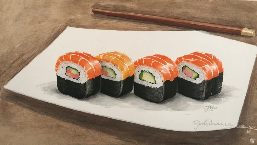 sushi drawing