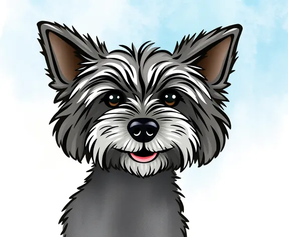 dog drawing easy schnoodle