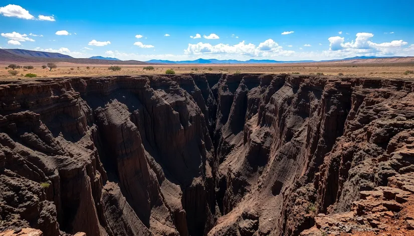 massive earth crack appears