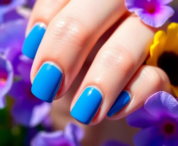 blue summer nails