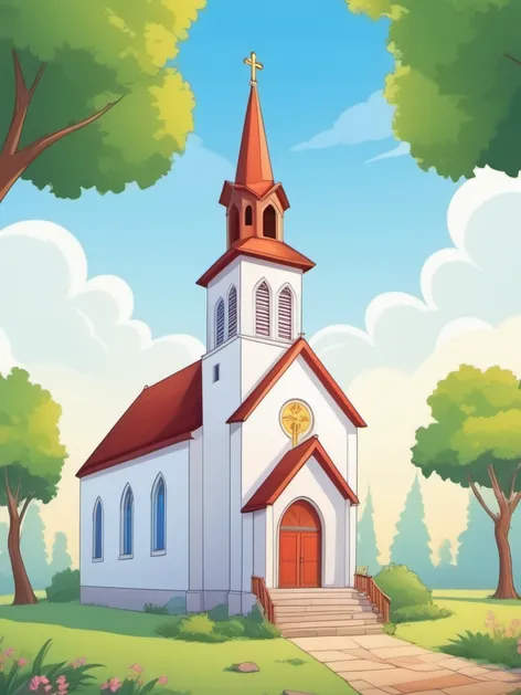 cartoon church