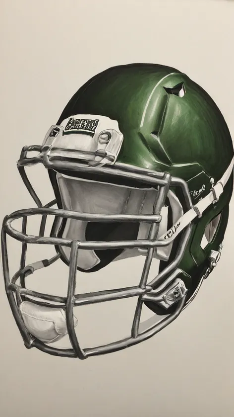 football helmet drawing