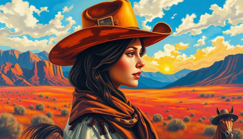 cowgirl hat painting