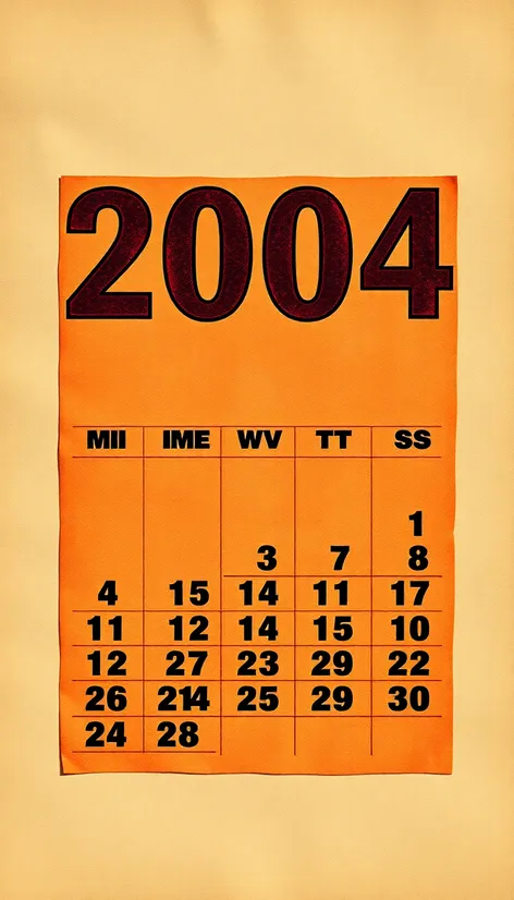 2004 calendar