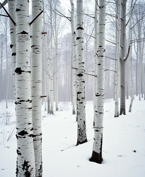 trees with white bark