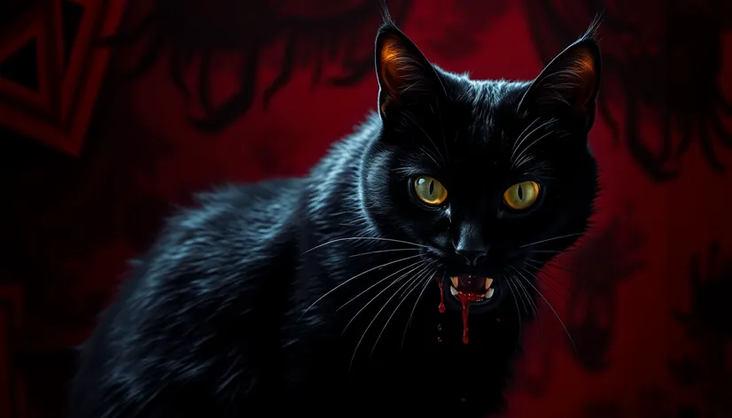 bloody black cat