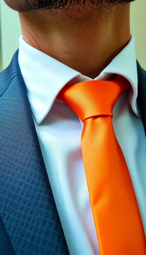 orange colour tie