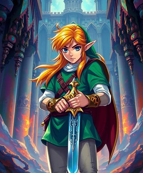 zelda holding master sword