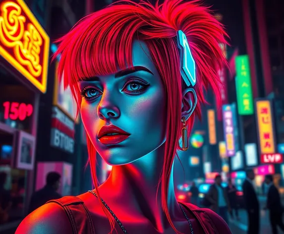 cyberpunk red head