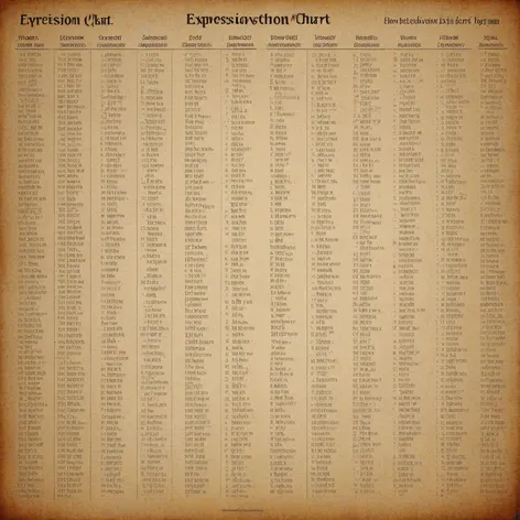 expression chart