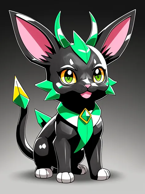 adorable kitten with emerald