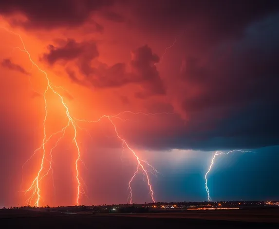 orange lightning background 4k