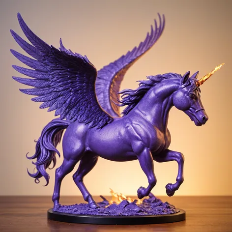 realistic violet pegasus with