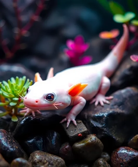 leucistic axolotl