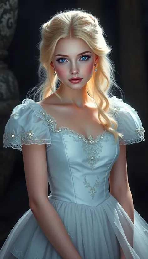 snow white with blonde