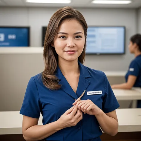 filipina bank employee woman