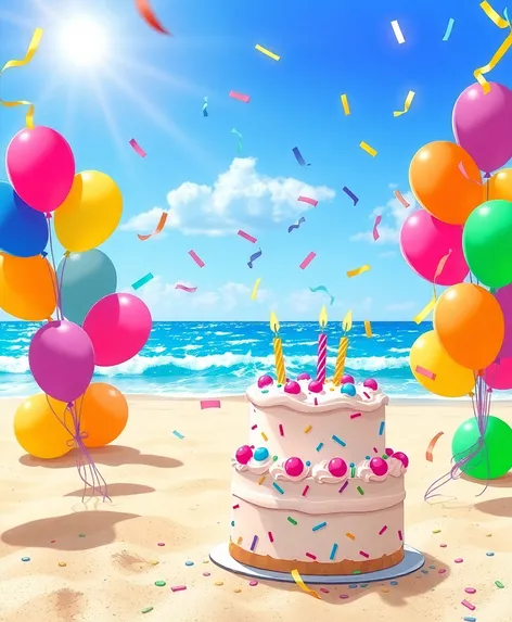 beach happy birthday images