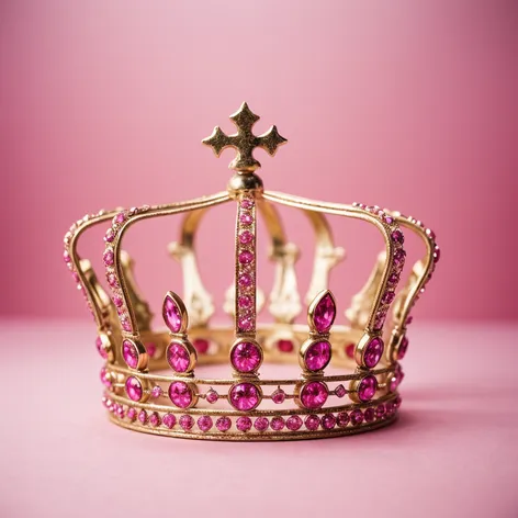 pink kings crown on