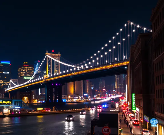 brooklyn bridge at night