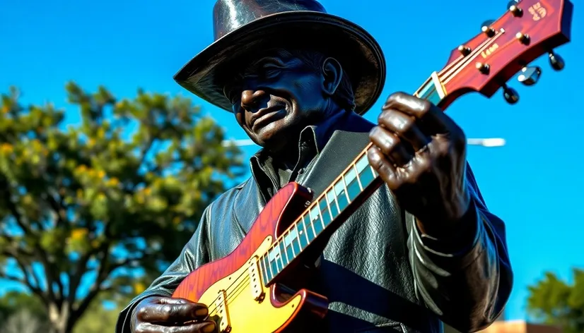 stevie ray vaughan statue