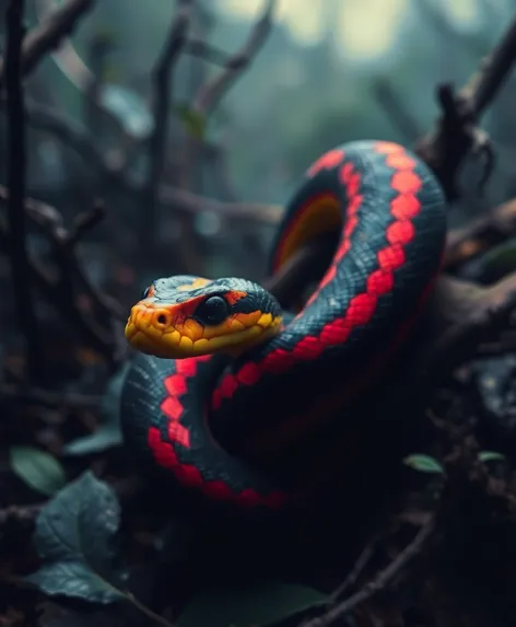 black red yellow snake