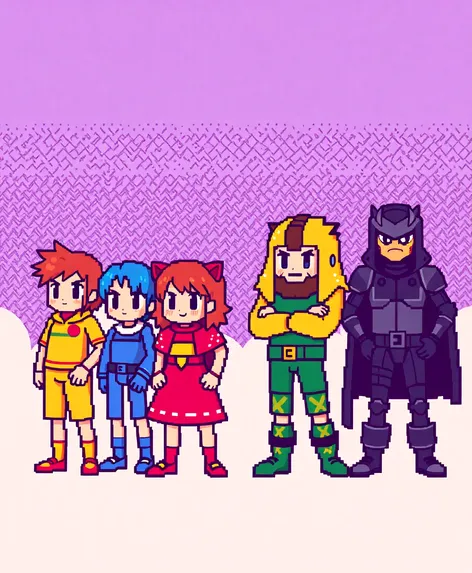 pixelated characters