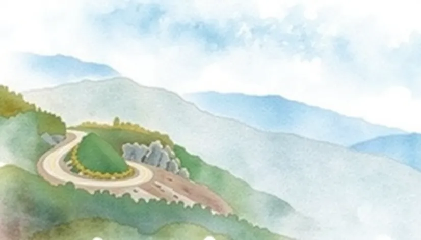 blue ridge parkway watercolor