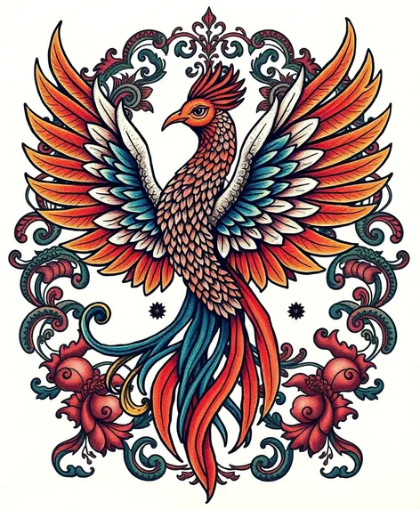 phoenix bird tattoo designs