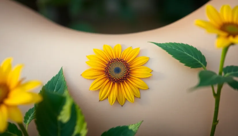 small sunflower tattoo