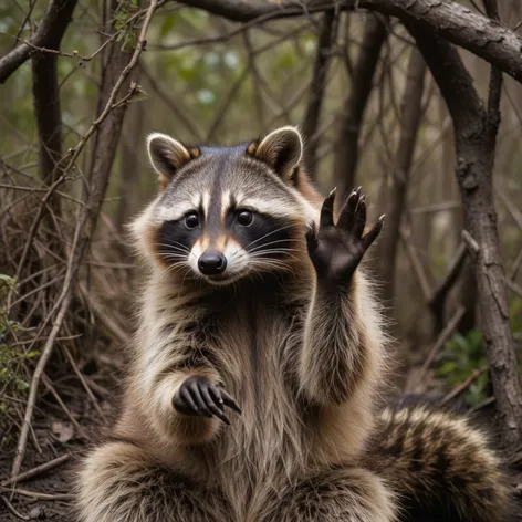 raccoon hands