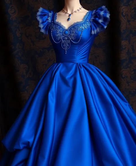 blue victorian dress