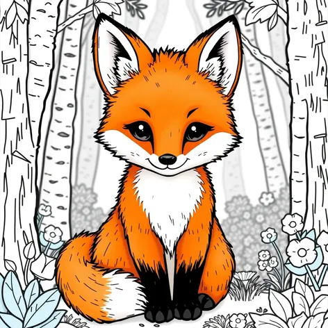 fox coloring pages