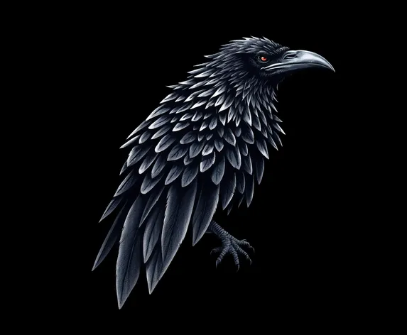 gothic raven tattoo