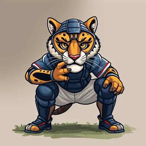 cougar catcher baseball mascot