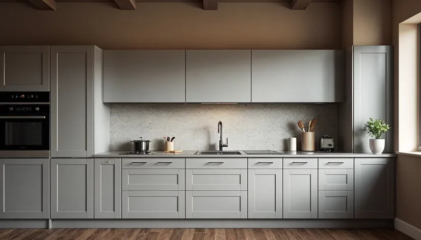 grey kitchen cabinets