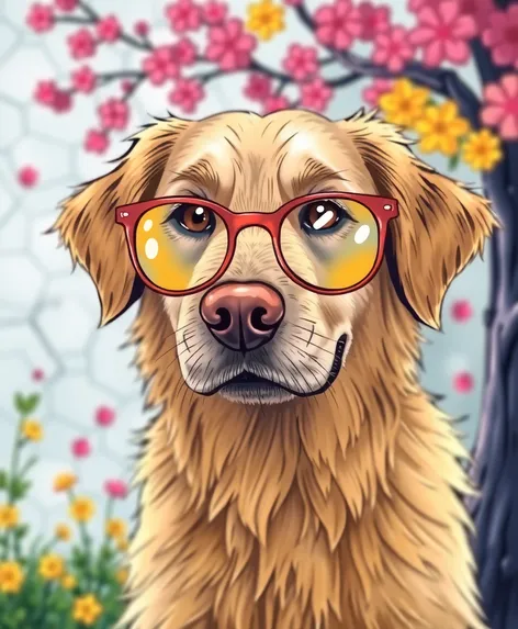 golden retriever glasses