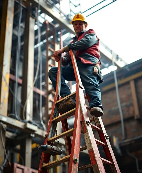 workman on ladder