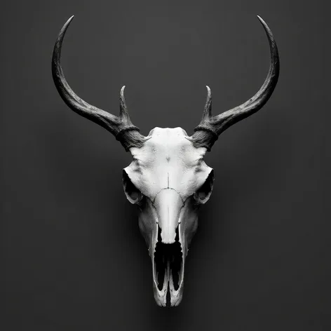 deer skull black and