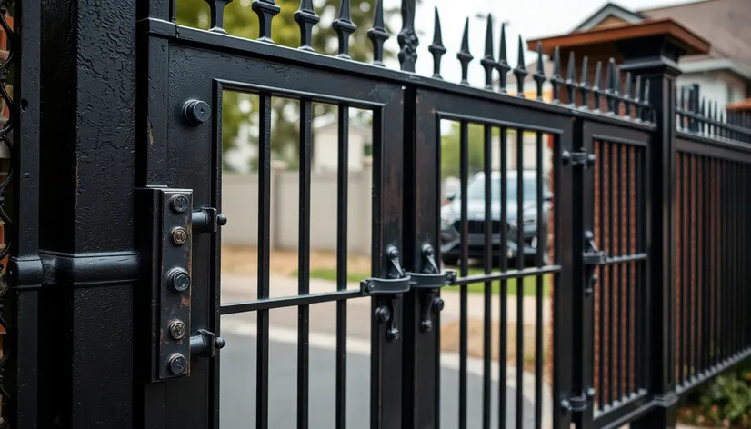 metal fence and driveway