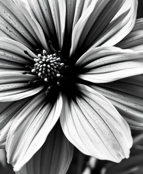 black and white flower