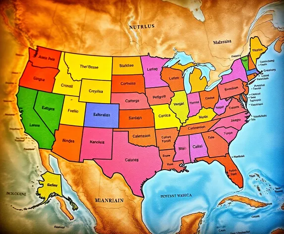 mapa de estados unidos