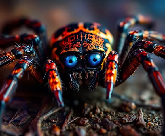 spider with blue eyes