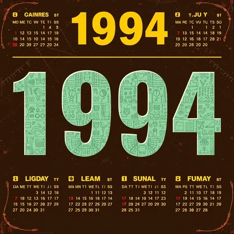 1994 calendar