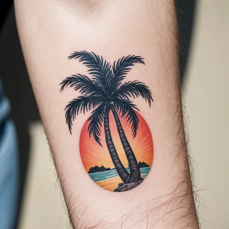 palm tree tattoo