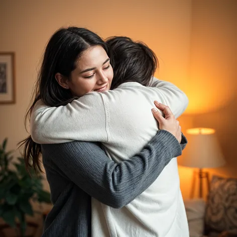 Two person hugging each