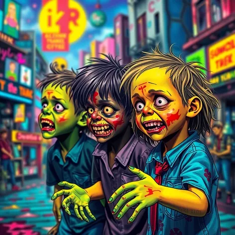 zombie ninos para pintar