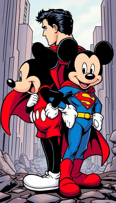 mickey mouse and superman