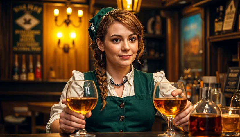 barmaid irish drawing