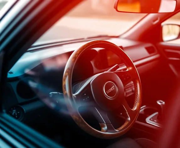 suv with wooden steering